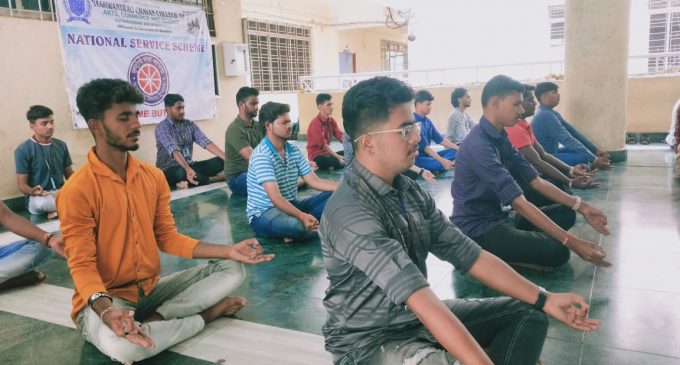 International Yoga Day celebrated in Yashwantrao Chavan College, Koparkhairane